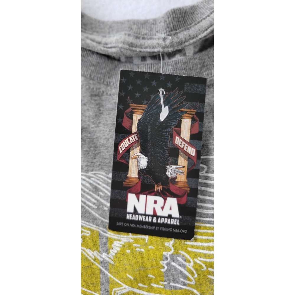 NRA T-Shirt strength cotton Men Size M Color Grey. - Picture 4 of 6